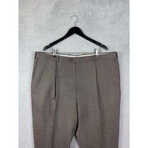 Britches Dress Pants Mens 44x29 Brown Wool Pleated Cuffed Nordstrom Business